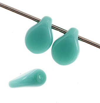 69, 5x7mm Opaque Turquoise Alabaster Pip Beads