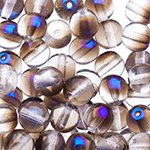 50 6mm Round Transparent Crystal Azuro Glass Beads