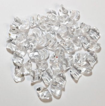 50 6x8mm Crystal Twisted Wave Glass Beads