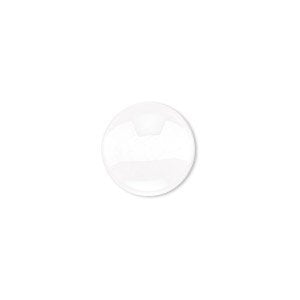 1, 12mm Clear Unfoiled Round Glass Cabochon