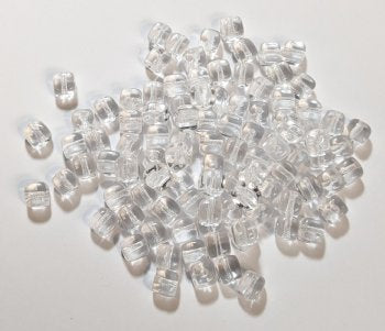 100 5mm Transparent Crystal Cube Beads
