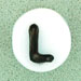 7x4mm White Glass Letter Bead - L