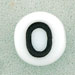 7x4mm White Glass Number Bead - 0