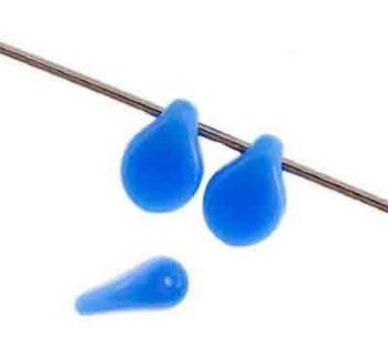 69, 5x7mm Opaque Blue Alabaster Pip Beads