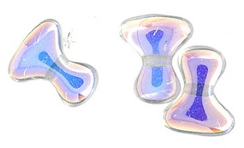 50, 8x2mm Crystal AB Czech Glass Tee Beads