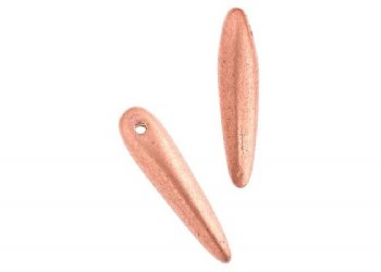 57 5x16mm Metallic Copper Glass Thorn Beads