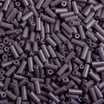50g 10x4mm Opaque Mauve Glass Wampum Beads