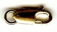 GF2201 1, 12mm Gold Filled Lobster Clasp with Ring