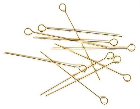 GF2450 5, 25mm Gold Filled Eye Pins
