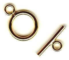 GF2250 1, 9mm Gold Filled Plain Round Toggle