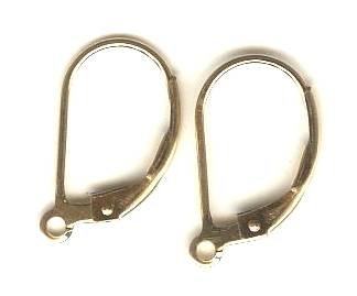 GF2510 1 Pair Gold Filled Leverback Ear Wires