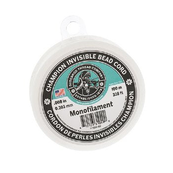 Gudebrod Champion .008in dia 100m Invisible Monofilament Bead Cord