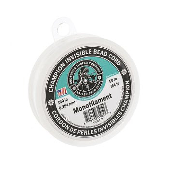 Gudebrod Champion .010in dia 50m Invisible Monofilament Bead Cord