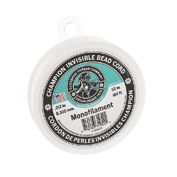 Gudebrod Champion .012in dia 50m Invisible Monofilament Bead Cord