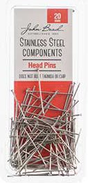 100, 20mm 23ga Stainless Steel Head Pins