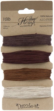 Dazzle-It! Shades of Bronze Mix 10lb Hemp Cord - Card