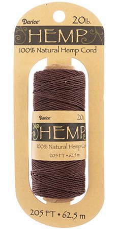 Darice 1mm (20lb) 205ft Brown Hemp Cord