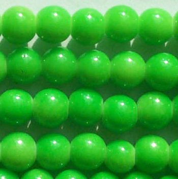 66 6mm Round Neon Green Chinese Crystal Beads