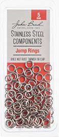 100, 5mm Stainless Steel Jump Rings