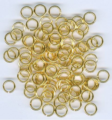 100 7mm Gold Plated Jump Rings