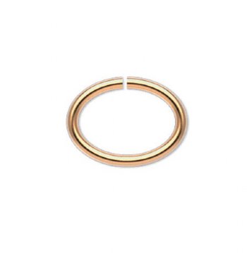 88, 8x6mm Gold Plated Oval Jump Rings