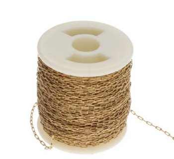 Basic Elements Beadable Chain Gold Stainless Steel .25x.8mm, 8m
