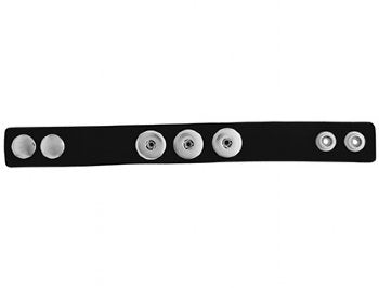 Klik Leather Cuff Snap Bracelet - Black