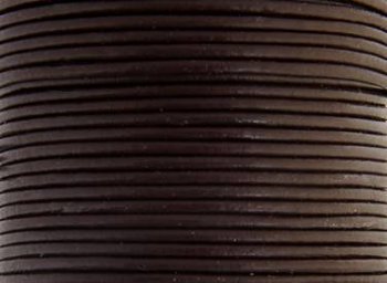 25 Meters of 1.5mm Dark Brown Leather Cord