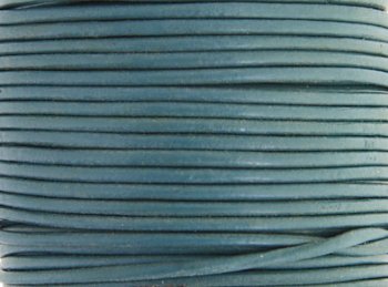 25 Meters of 1.5mm Teal Green Leather Cord