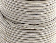 25m of 2mm Round White Leather Cord