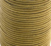 25m of 2mm Round Metallic Gold Leather Cord