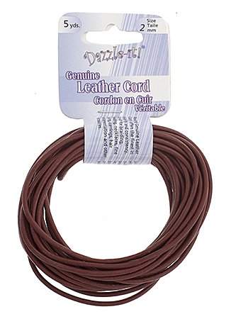 5 yards of 2mm Earthy Red Leather Cord