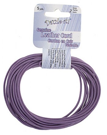 5 yards of 2mm Violet Leather Cord