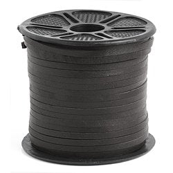 25 Yards of 3mm Black Flat Leather Lacing