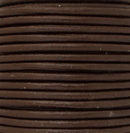 25m of 3mm Dark Brown Leather Cord