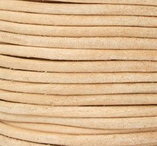 25m of 3mm Natural Leather Cord