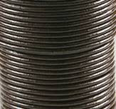 25 Meters of 1mm Dark Brown Leather Cord