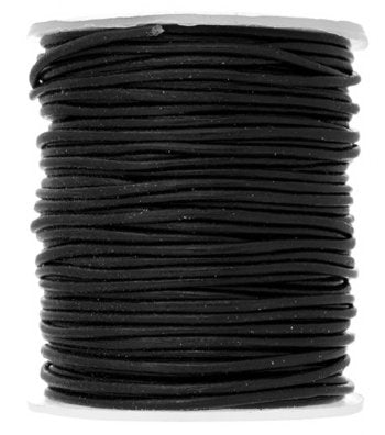 25 Meters of .5mm Black Leather Cord