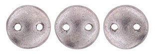 50 6mm Almost Mauve Saturated Metallic Two Hole Glass Lentil Beads