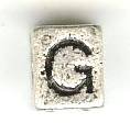 Metal Cube Alphabet Bead - Letter G