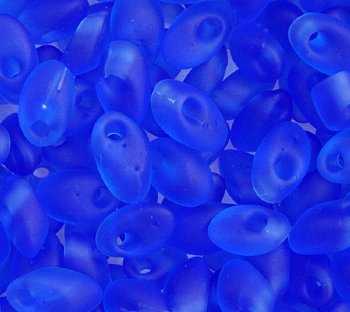 LM0150F - 10 Grams Matte Transparent Sapphire 4x7mm Long Miyuki Magatama Drop Beads