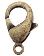 1, 26mm Large Antique Gold Plated Lobster Clasp