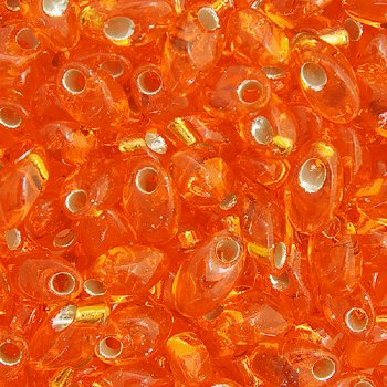 LM0008 - 10 Grams Silverlined Orange 4x7mm Long Miyuki Magatama Drop Beads