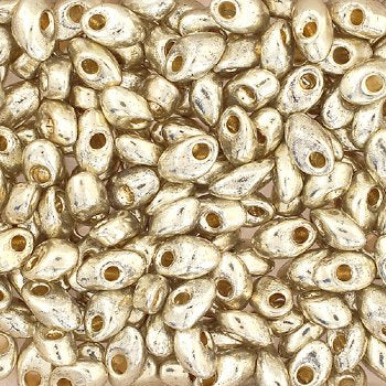 LM4201 - 10 Grams Metallic Galvanized Duracoat Silver 4x7mm Long Miyuki Magatama Drop Beads