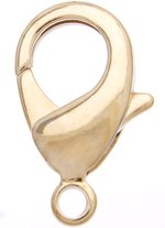 1, 26mm Large Gold Plated Lobster Clasp