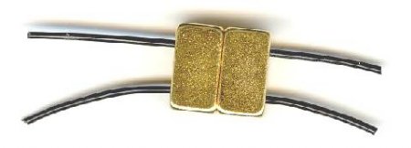 Magnetic - One Pair of 12x12mm Gold Plated Two Hole Clasp