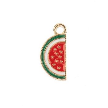 1, 17x8mm Sweet & Petite Watermelon Slice Pendant / Charm