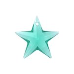 1 18mm Machine Cut Crystal Blue Zircon Star Pendant