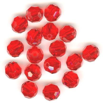 12, 6mm Preciosa Siam Round
