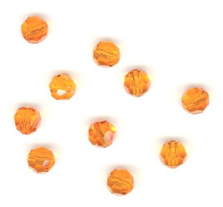 12, 6mm Preciosa Sun Round Beads